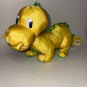 Vintage 1999 PlayPet Dinosaur Nylon Parachute material 15” long plush with tag